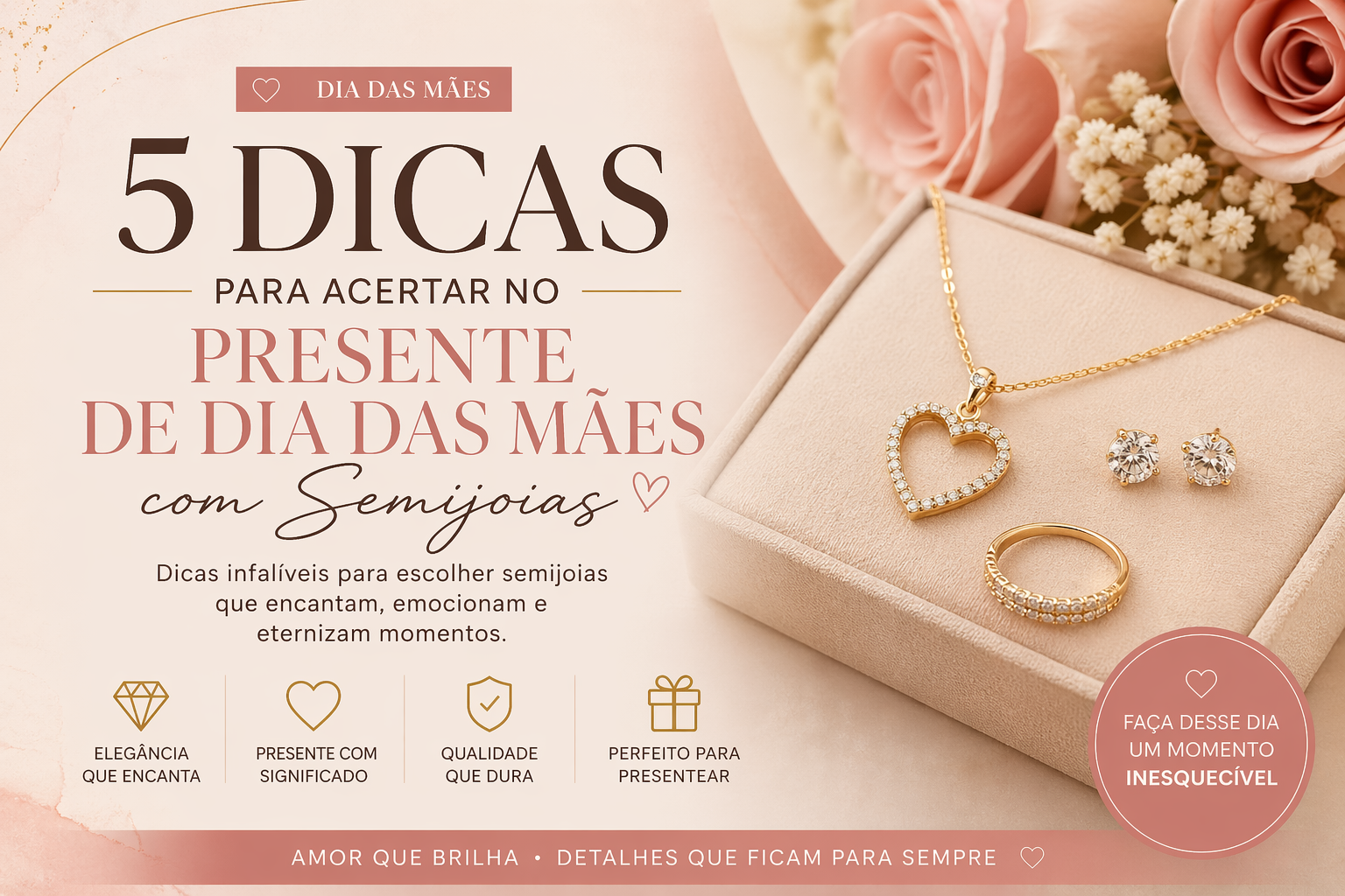5 Dicas para Acertar no Presente de Dia das Mães com Semijoias