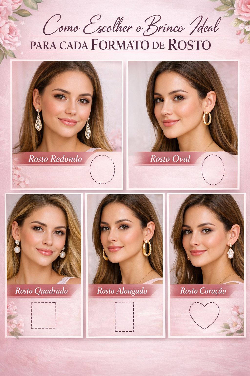Como escolher o brinco ideal para cada formato de rosto | Guia Completo