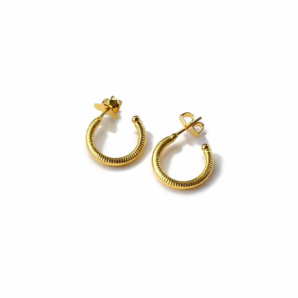 Argola Raridade -  Média - Coleção Aurora - Banhado a Ouro 18k