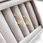 Argola Raridade -  Média - Coleção Aurora - Banhado a Ouro 18k