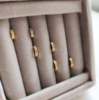 Trio de Brincos Lia - Argolas Cravejadas - Coleção Aurora - Banhados a Ouro 18k