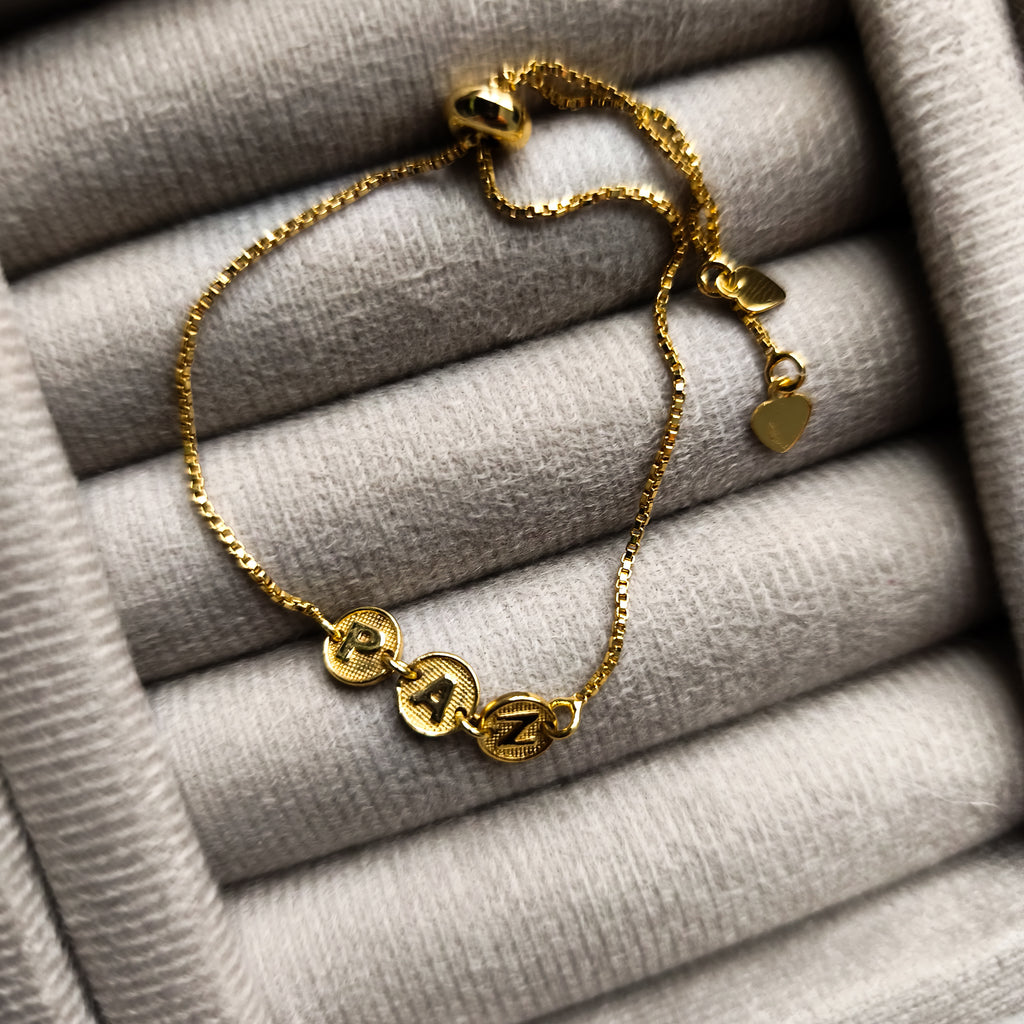 Pulseira Paz - Coleção Aurora - Banhada a Ouro 18k