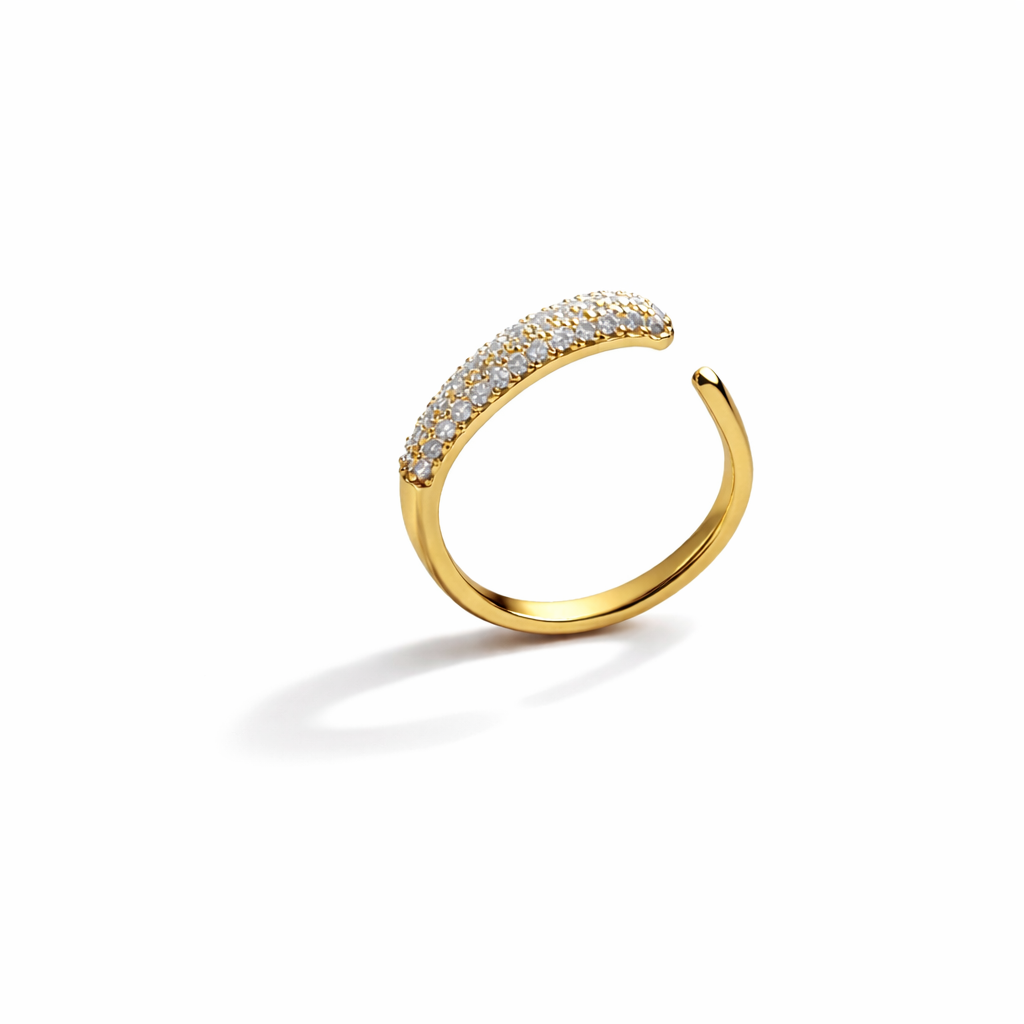 Anel Clara - Coleção Aurora - Banhado a Ouro 18k