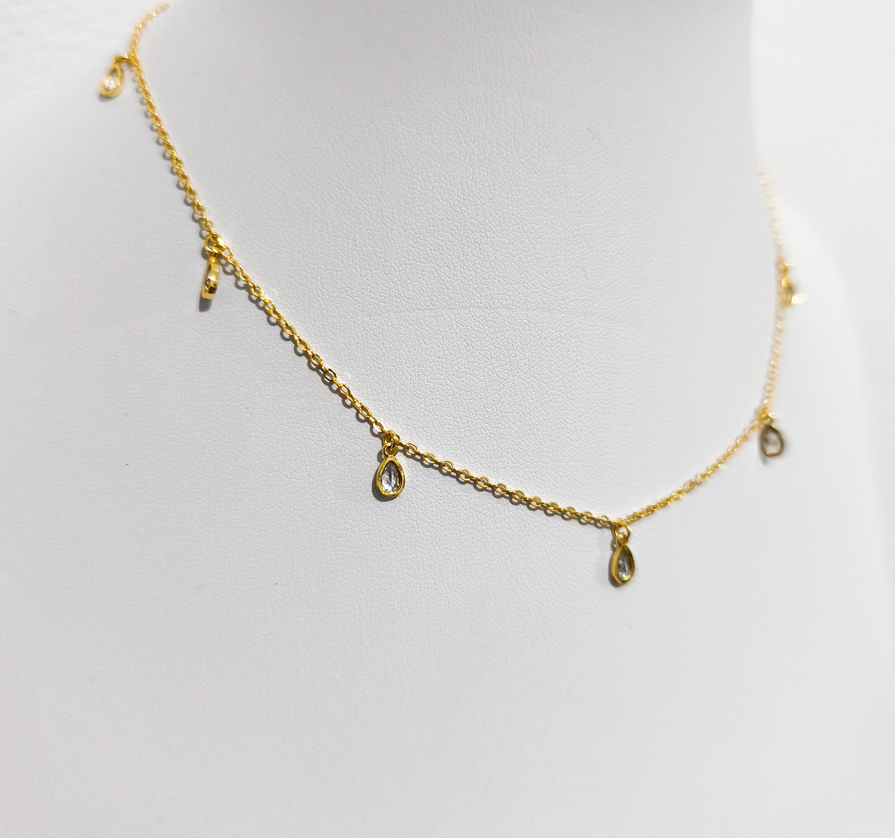 Colar Lux - Detalhado Com Zircônias - Coleção Aurora - Banhado a Ouro 18k