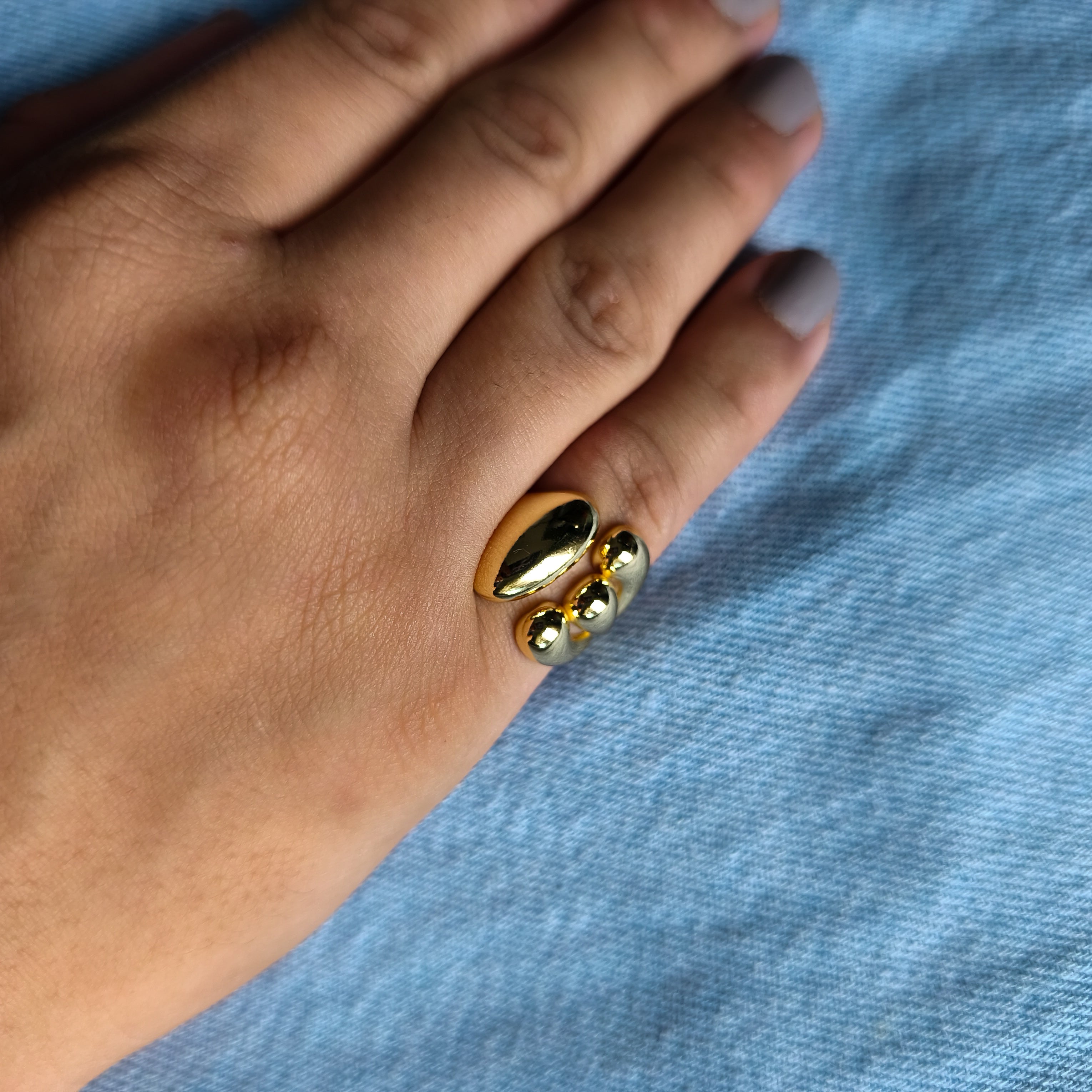 Anel Prime - Coleção Aurora - Banhado a Ouro 18k