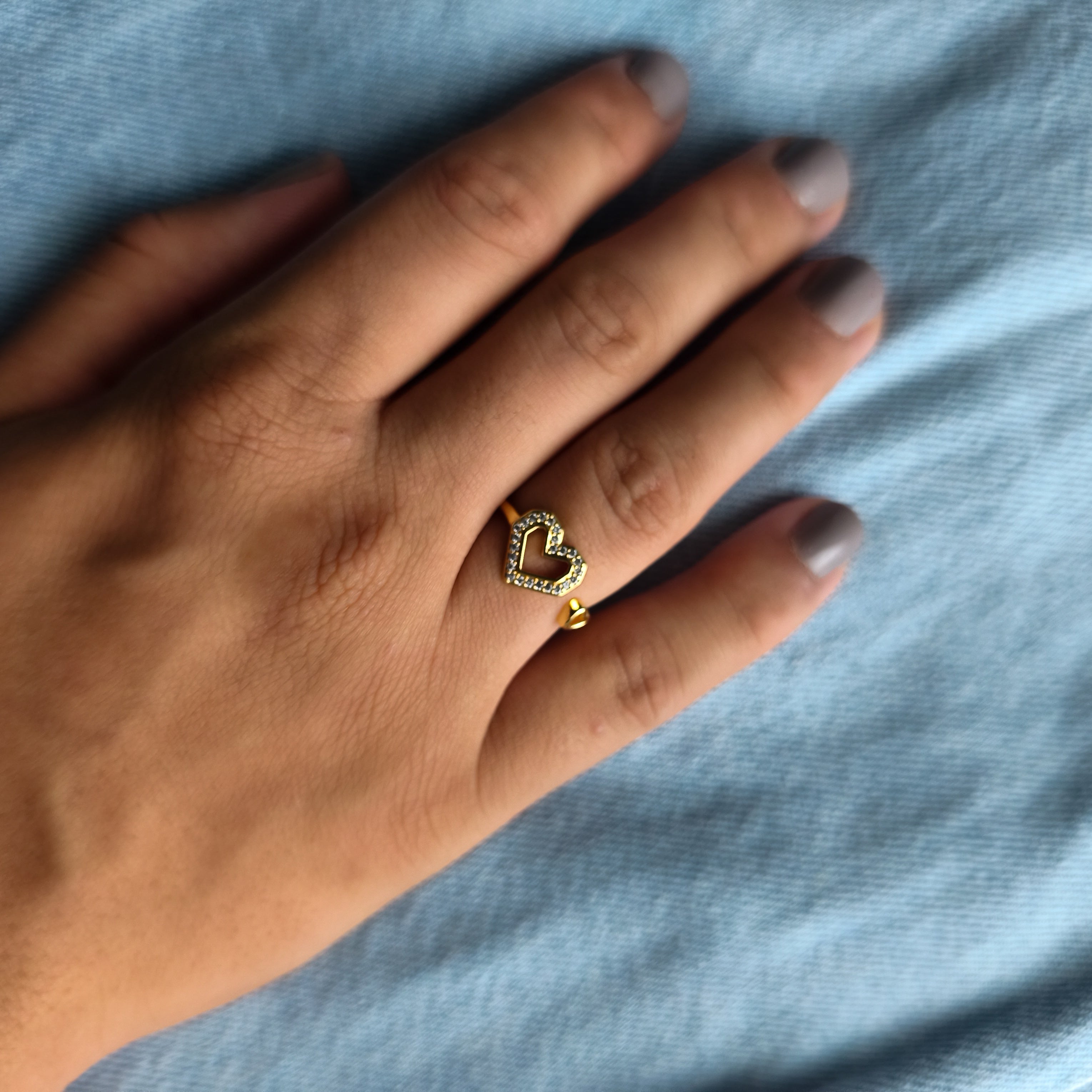 Anel Coração - Coleção Aurora - Banhado a Ouro 18k