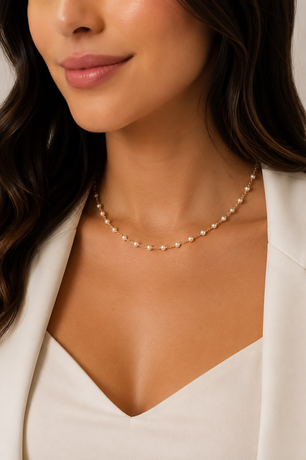 Colar Choker Pérolas - Coleção Aurora