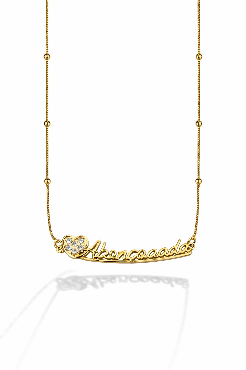 Colar Abençoada - Detalhado  Com Micro Zircônias - Coleção Aurora - Banhado a Ouro 18k