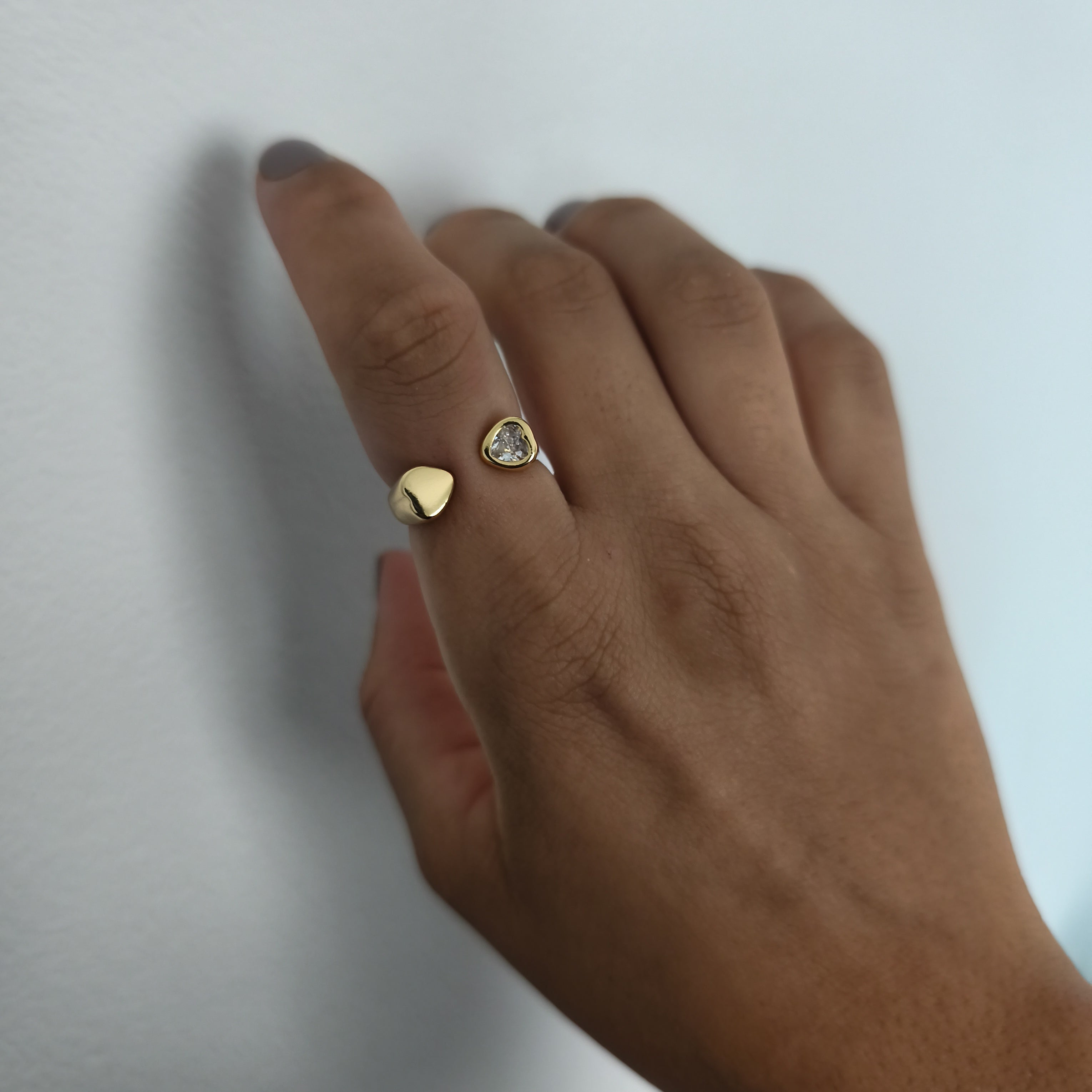 Anel Claritê - Coleção Aurora - Banhado a Ouro 18k