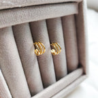 Argola Bruma Dourada - Coleção Aurora - Banhado a Ouro 18k