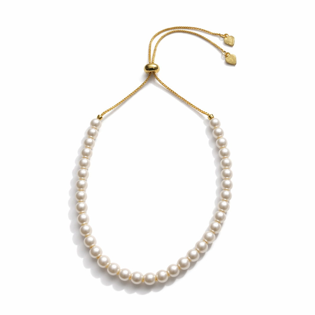 Pulseira Serene - Detalhes em Pérolas - Coleção Aurora - Banhada a Ouro 18k