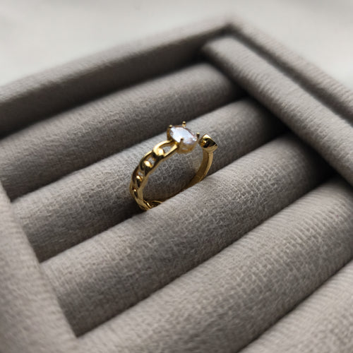 Anel Aura - Coleção Aurora - Banhado a Ouro 18k