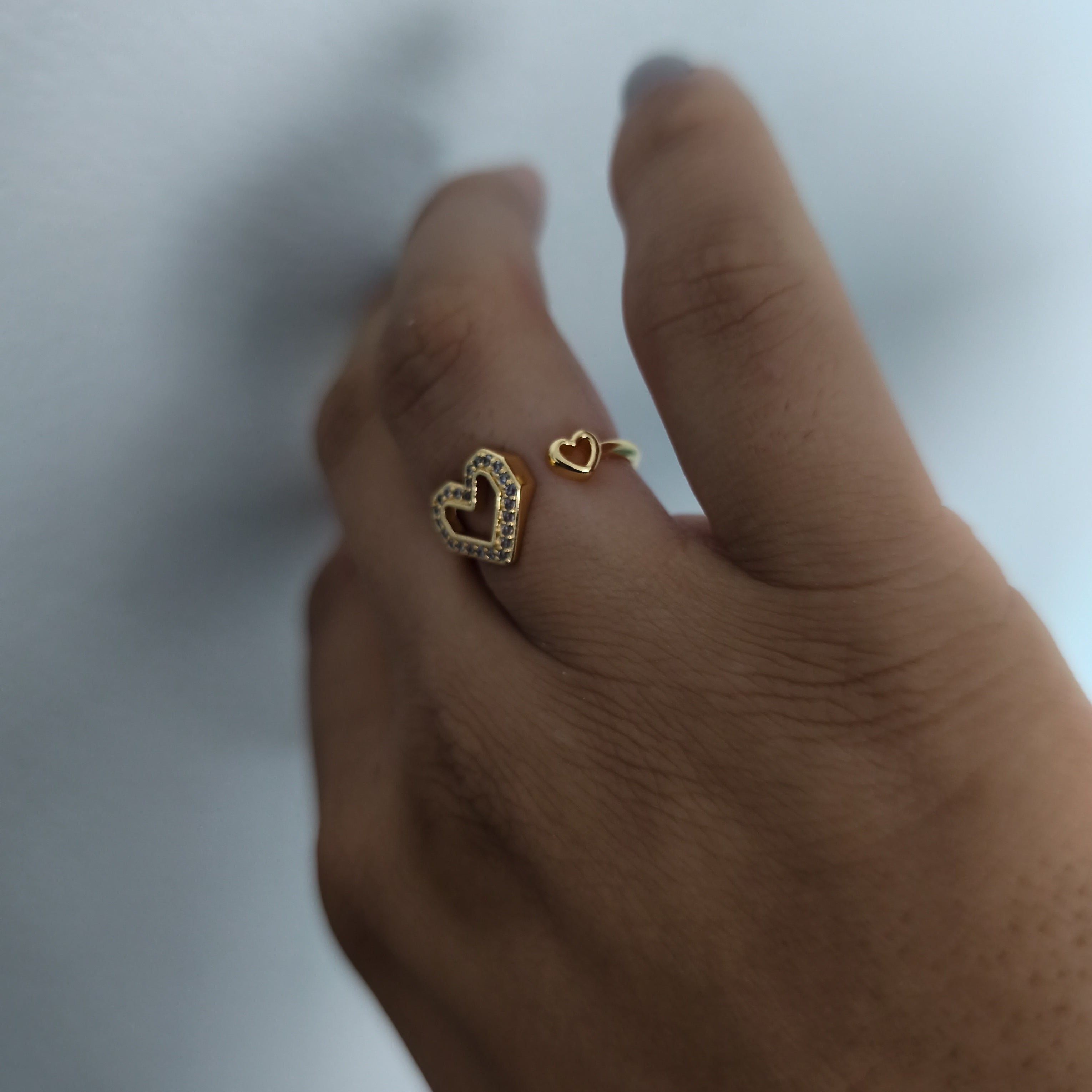 Anel Coração - Coleção Aurora - Banhado a Ouro 18k