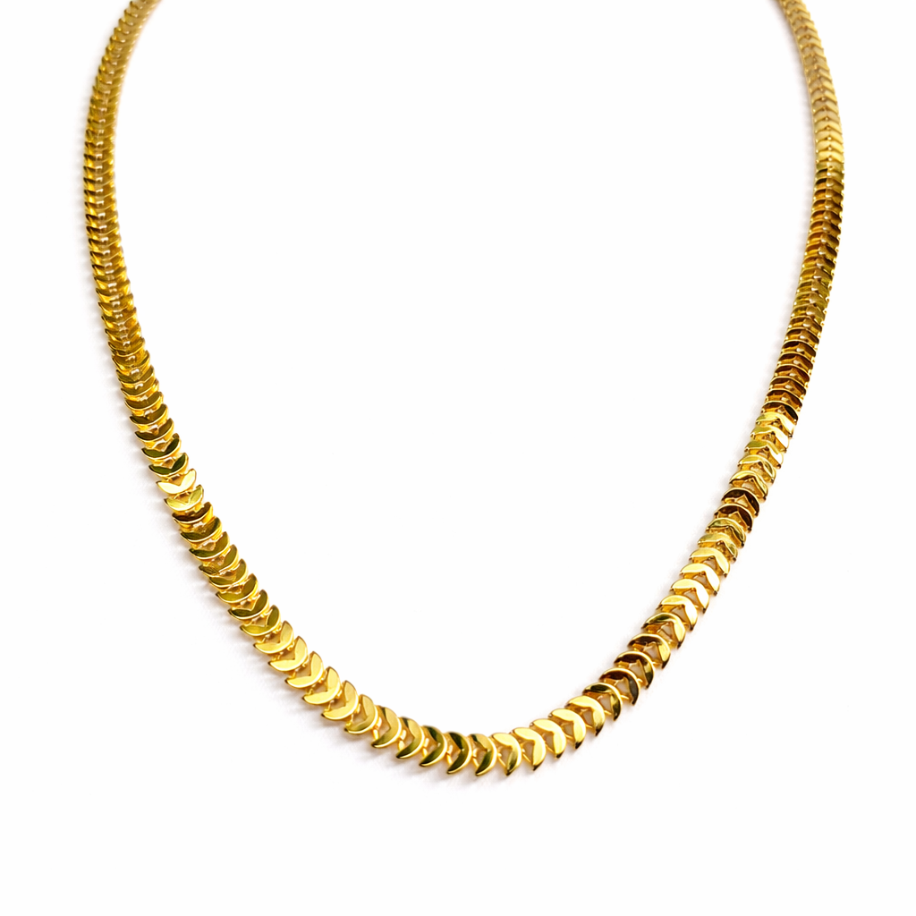 Colar Aurora Glow - Detalhado em Escamas - Coleção Aurora - Banhado a Ouro 18k