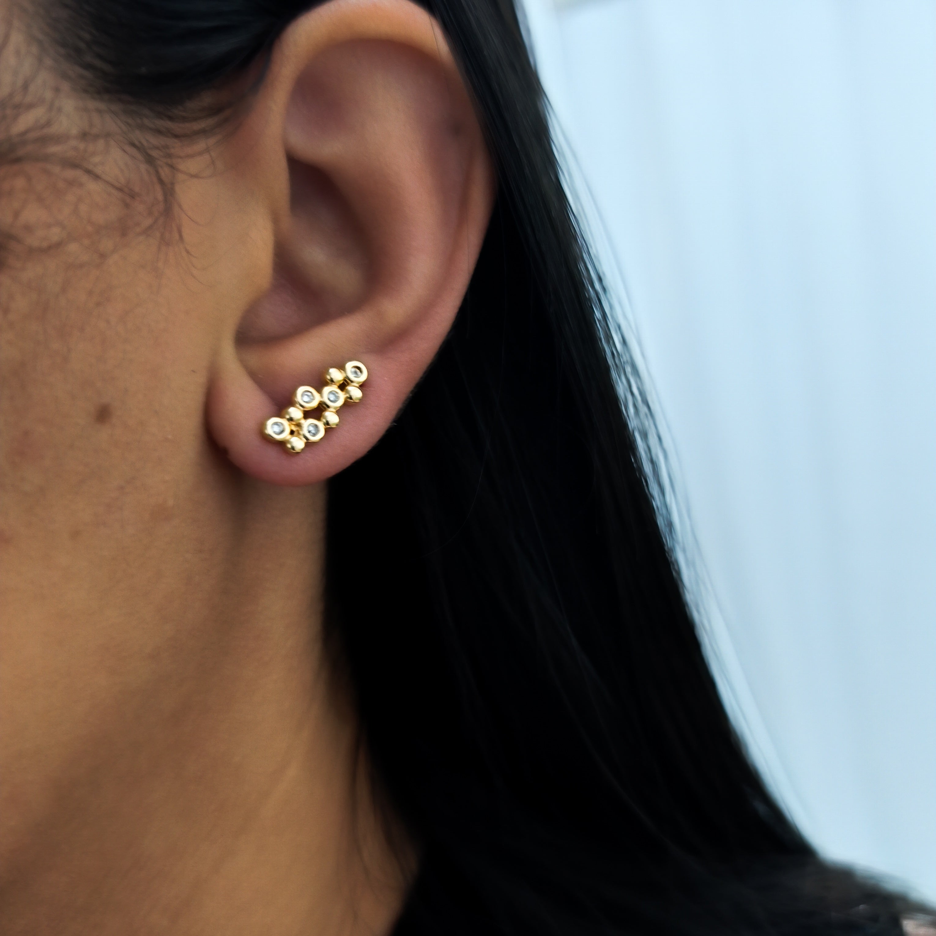 Brinco Ear Cuff Pontos de Luz - Coleção Aurora