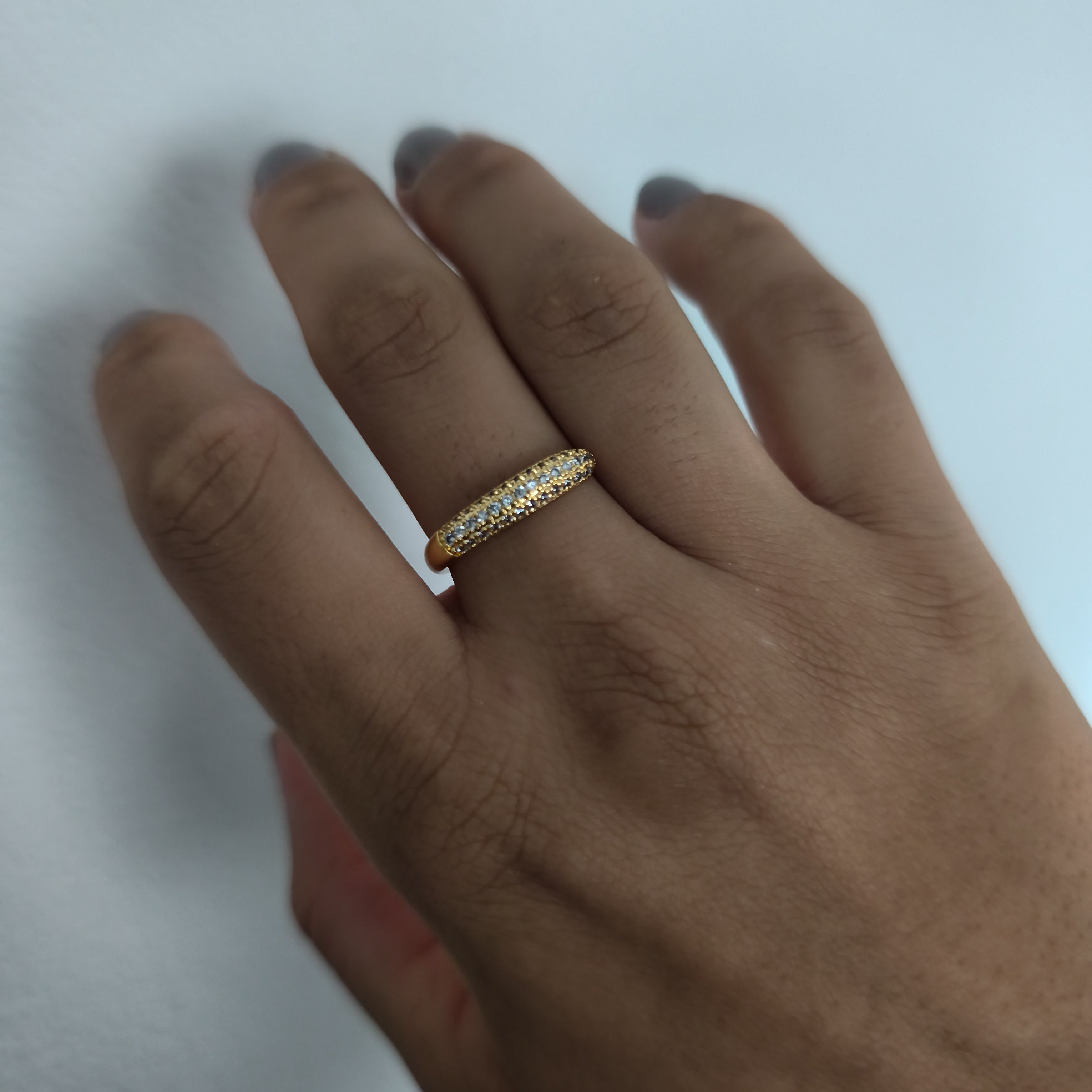 Anel Clara - Coleção Aurora - Banhado a Ouro 18k