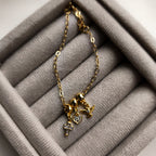 Pulseira Celeste - Detalhada Com Micro Zircônias - Coleção Aurora - Banhada a Ouro 18k