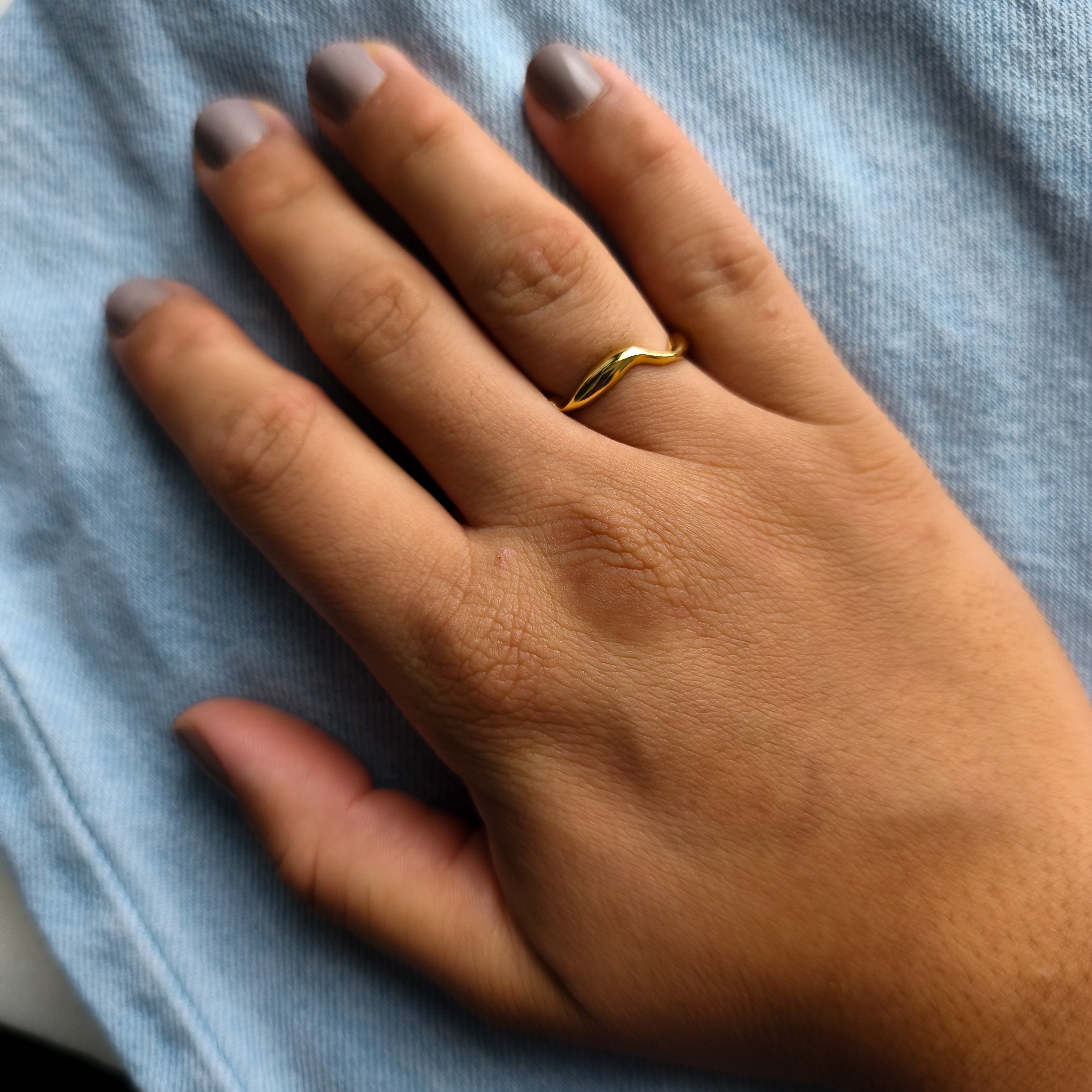 Anel Soft Ajustável - Coleção Aurora - Banhado a Ouro 18k