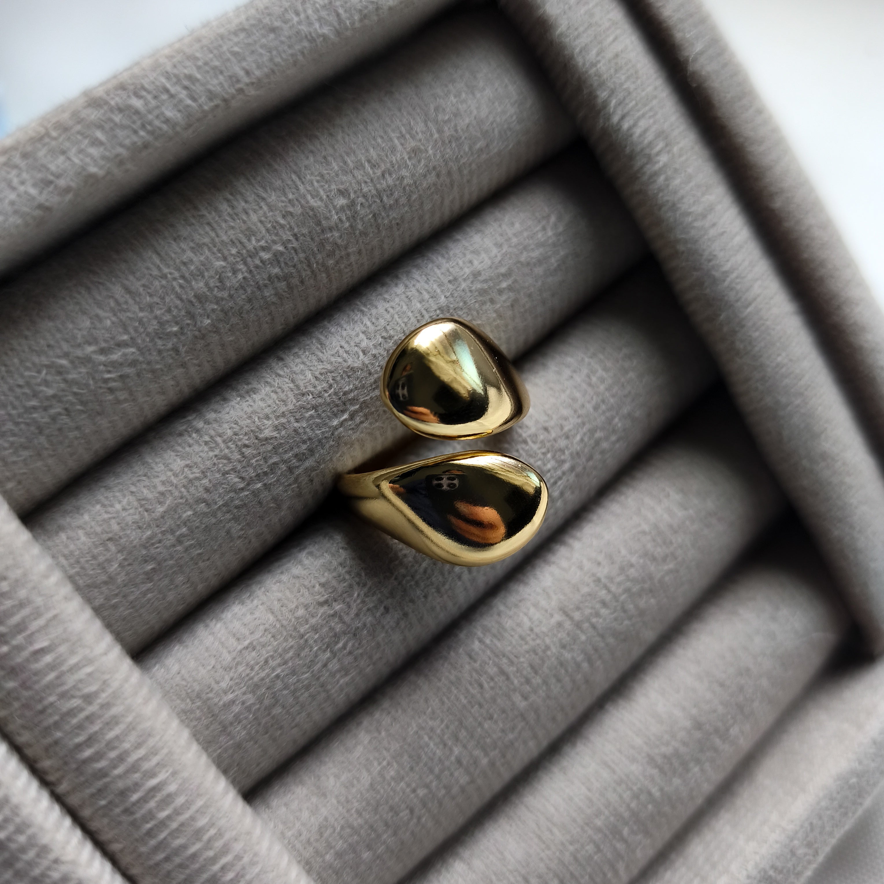 Anel Douré Ajustável - Coleção Aurora - Banhado a Ouro 18k