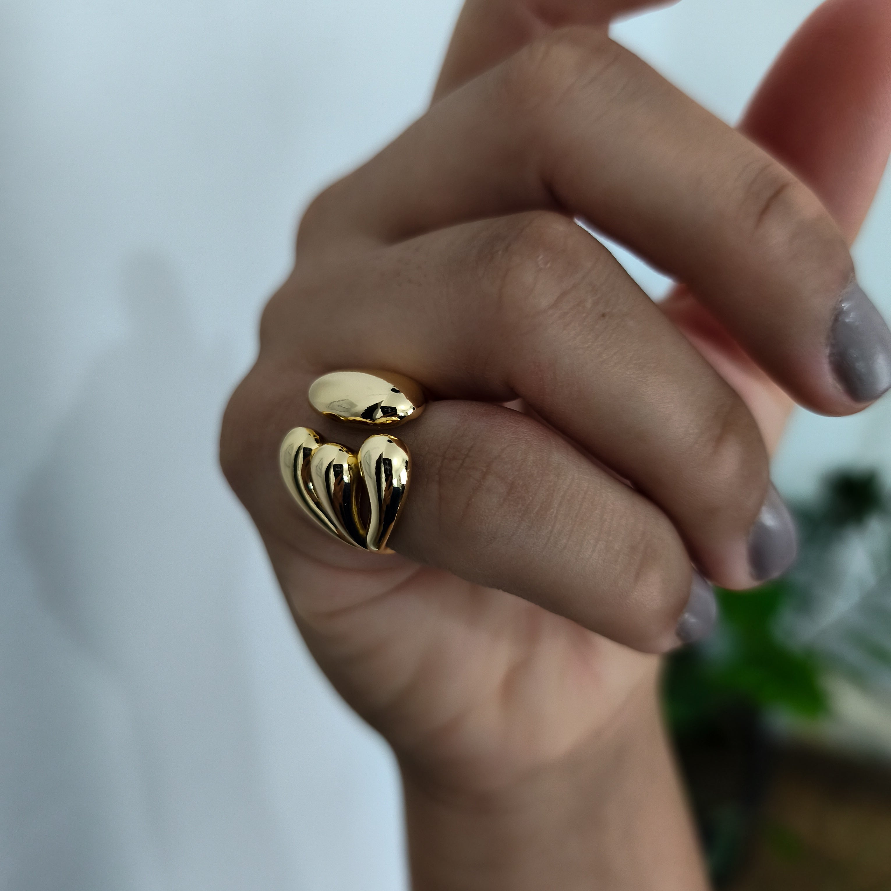 Anel Prime - Coleção Aurora - Banhado a Ouro 18k