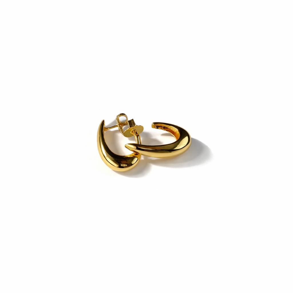 Argola Aurora Life - Formato Médio - Coleção Aurora - Banhado a Ouro 18k