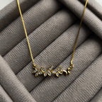 Colar Lumina Butterfly - Detalhado Com Micro Zircônias - Coleção Aurora - Banhado a Ouro 18k